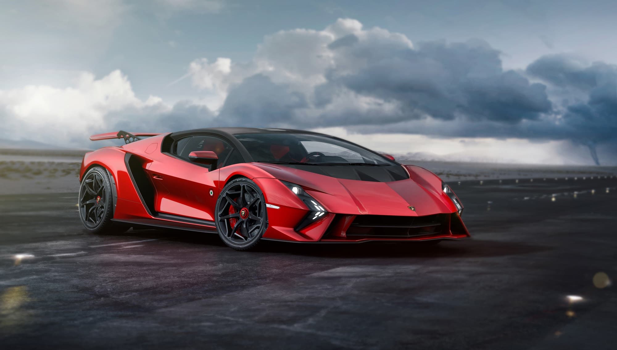 Lamborghini rouge